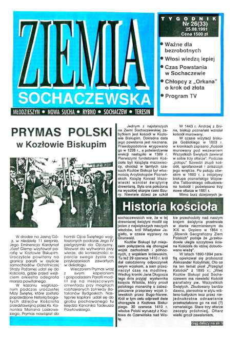 Okładka "Ziemia Sochaczewska" Nr 26 (32)