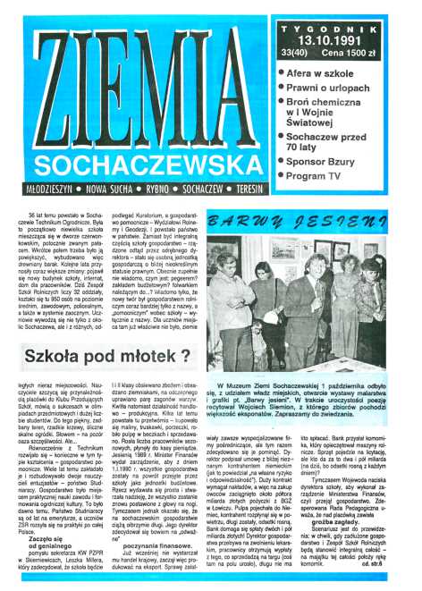 Okładka "Ziemia Sochaczewska" Nr 33 (39)
