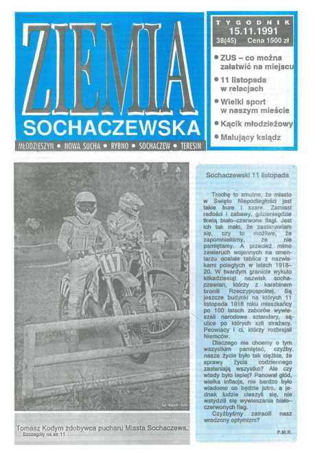 Okładka "Ziemia Sochaczewska" Nr 38 (44)