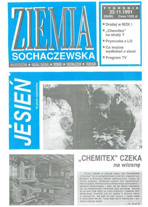 Okładka "Ziemia Sochaczewska" Nr 39 (45)