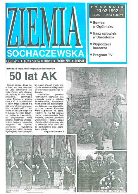 Okładka "Ziemia Sochaczewska" Nr 8 (58)
