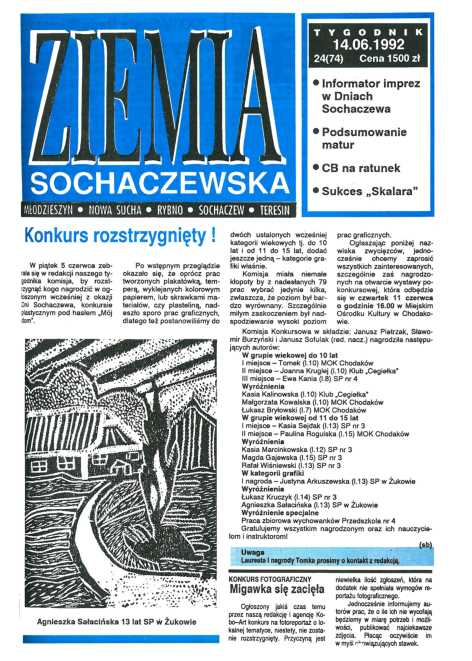 Okładka "Ziemia Sochaczewska" Nr 24 (74)