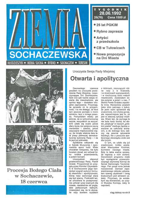 Okładka "Ziemia Sochaczewska" Nr 26 (76)