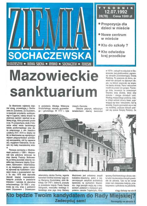 Okładka "Ziemia Sochaczewska" Nr 28 (78)