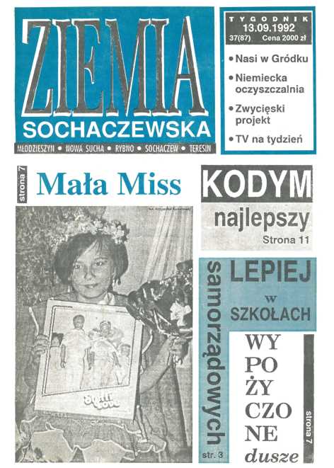 Okładka "Ziemia Sochaczewska" Nr 37 (87)