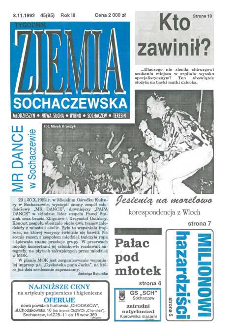 Okładka "Ziemia Sochaczewska" Nr 45 (95)