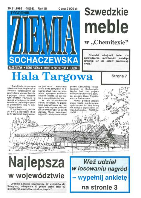 Okładka "Ziemia Sochaczewska" Nr 48 (98)