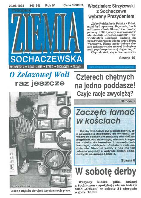 Okładka "Ziemia Sochaczewska" Nr 34 (136)