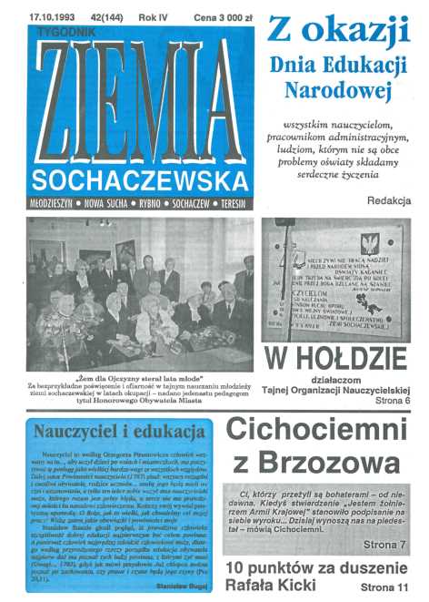 Okładka "Ziemia Sochaczewska" Nr 42 (144)