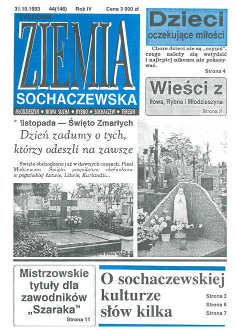 Okładka "Ziemia Sochaczewska" Nr 44 (146)