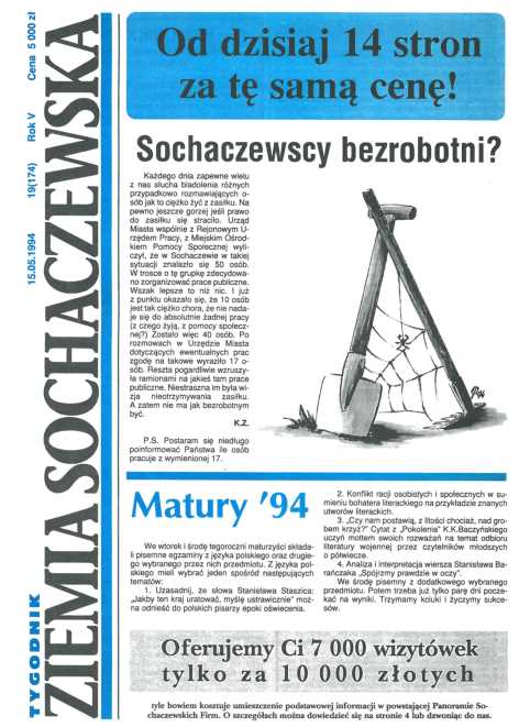 Okładka "Ziemia Sochaczewska" Nr 19 (174)