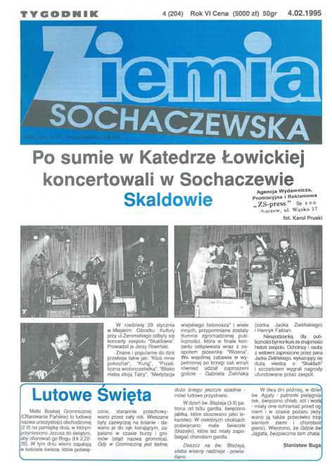 Okładka "Ziemia Sochaczewska" Nr 4 (203)