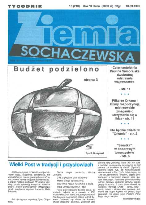Okładka "Ziemia Sochaczewska" Nr 10 (209)