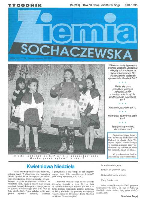 Okładka "Ziemia Sochaczewska" Nr 13 (212)