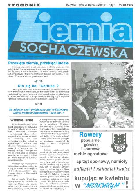 Okładka "Ziemia Sochaczewska" Nr 15 (214)