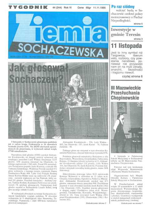 Okładka "Ziemia Sochaczewska" Nr 44 (243)