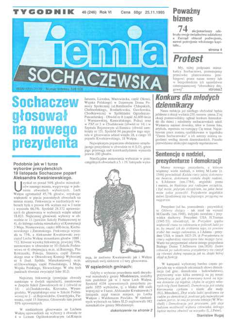 Okładka "Ziemia Sochaczewska" Nr 46 (245)