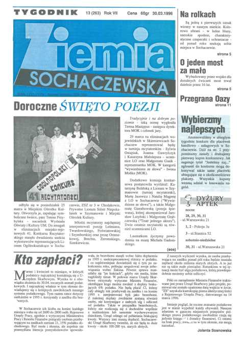 Okładka "Ziemia Sochaczewska" Nr 13 (262)