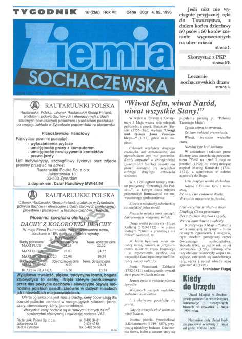 Okładka "Ziemia Sochaczewska" Nr 18 (267)