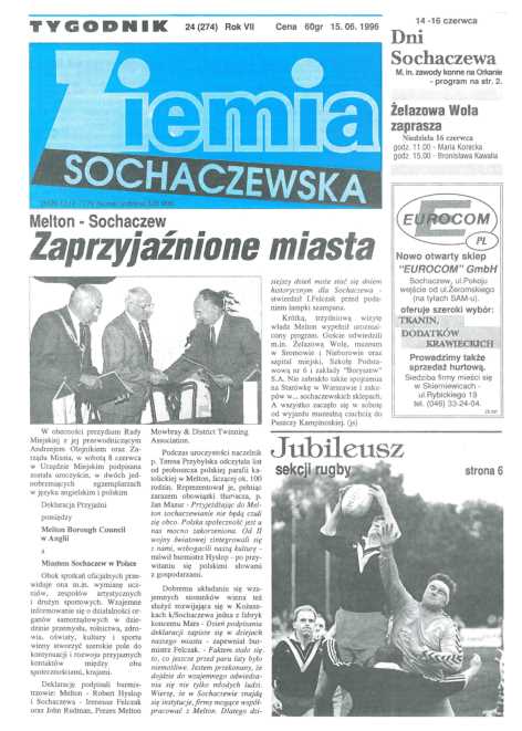 Okładka "Ziemia Sochaczewska" Nr 24 (273)