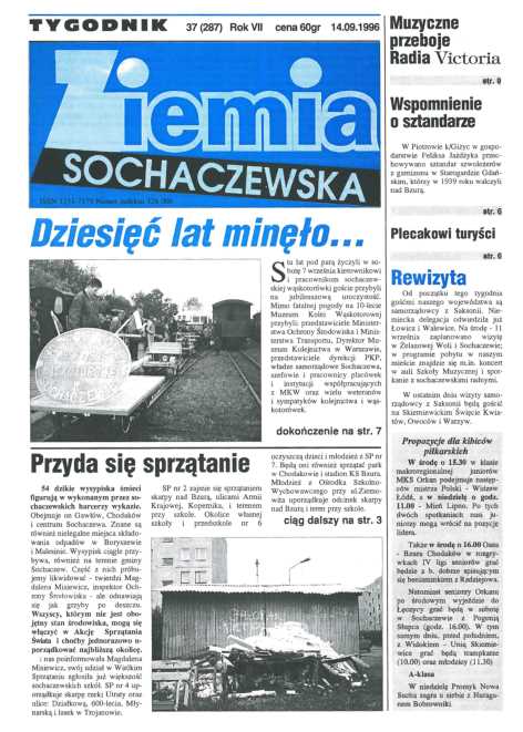 Okładka "Ziemia Sochaczewska" Nr 37 (286)