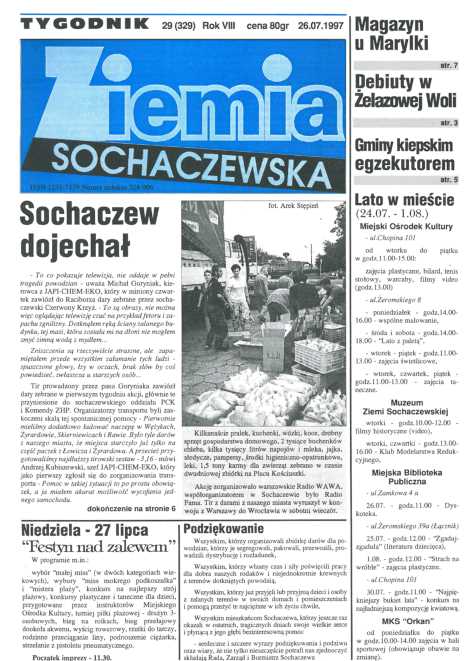 Okładka "Ziemia Sochaczewska" Nr 29 (330)
