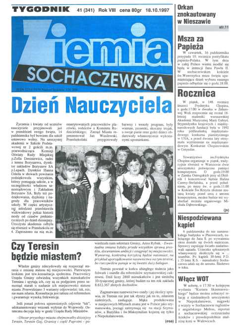 Okładka "Ziemia Sochaczewska" Nr 41 (342)