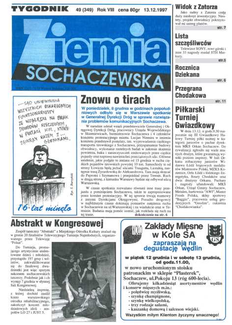 Okładka "Ziemia Sochaczewska" Nr 49 (350)