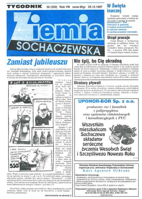 Okładka "Ziemia Sochaczewska" Nr 50 (351)
