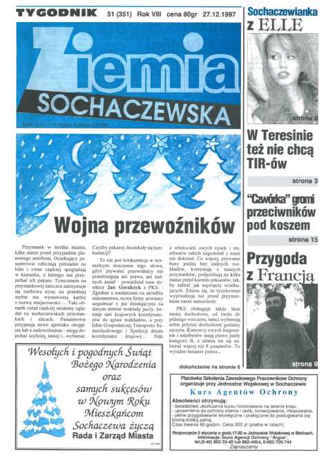 Okładka "Ziemia Sochaczewska" Nr 51 (352)