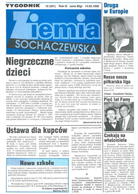 Okładka "Ziemia Sochaczewska" Nr 10 (362)