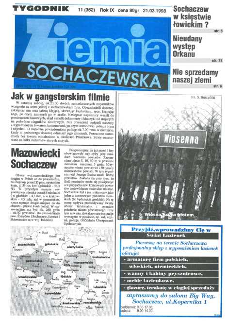 Okładka "Ziemia Sochaczewska" Nr 11 (363)