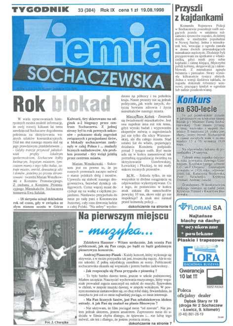Okładka "Ziemia Sochaczewska" Nr 33 (385)