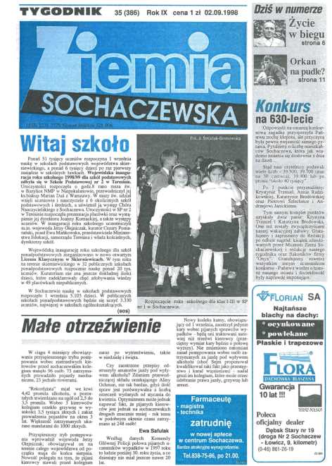 Okładka "Ziemia Sochaczewska" Nr 35 (387)