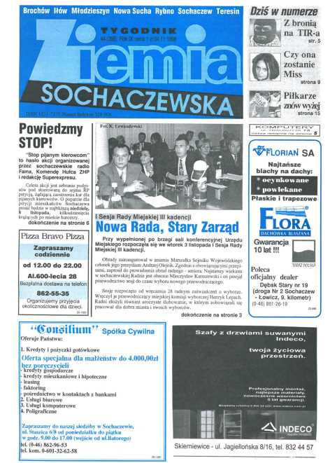 Okładka "Ziemia Sochaczewska" Nr 44 (396)