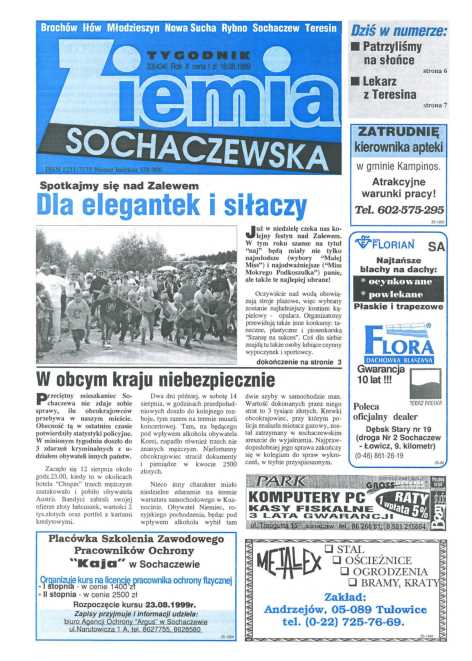 Okładka "Ziemia Sochaczewska" Nr 33 (436)