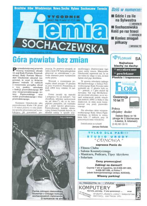 Okładka "Ziemia Sochaczewska" Nr 46 (449)